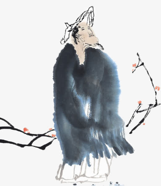 水墨人物免抠素材免费下载_觅元素51yuansu.com