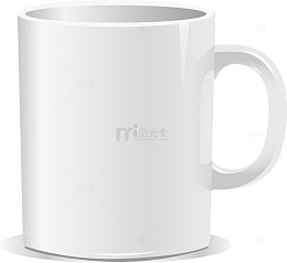 白色马克杯矢量