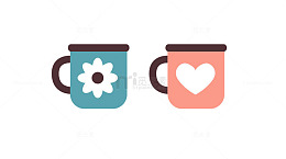 可爱马克杯免抠素材