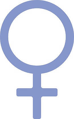 蓝色女性符号