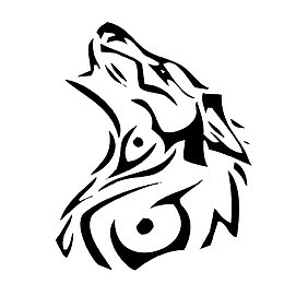 狼头剪影
