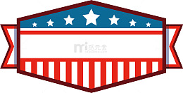 六边形条纹标签