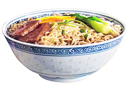一大碗蔬菜牛肉拉面