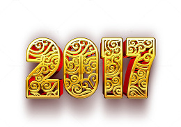 金色的2017字