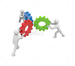 3D小白人室内书桌摆件