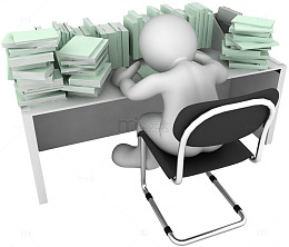 小白人埋头工作