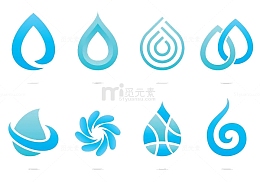 浅蓝色水系图标