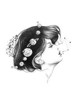 素描女人