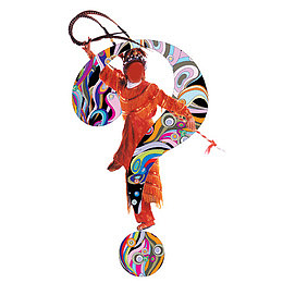 问号与京剧创意图