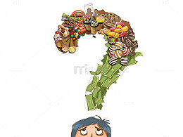 卡通问号创意图