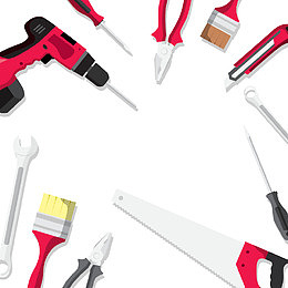装潢工具信件边框装饰