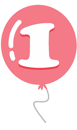 红色气球数字