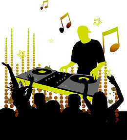 动感滑动磁盘的人物剪影矢量