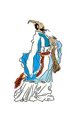 手绘古风诗人