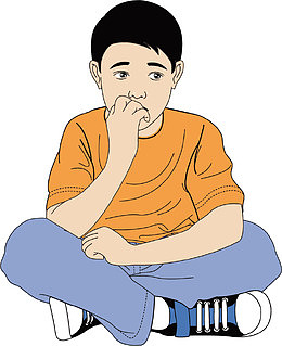 失落小男生