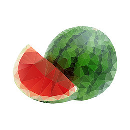 三角拼贴质感西瓜