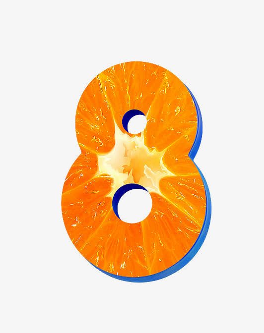 橙子字母数字8
