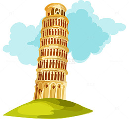 彩色世界名胜矢量素材