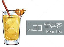 矢量雪梨茶