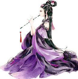 吹笛子的少女