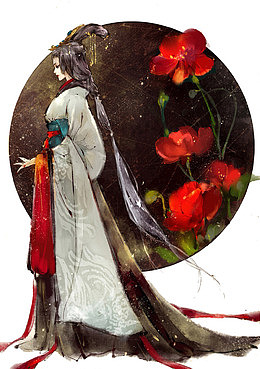 唯美古风女子插画