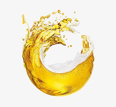 金色啤酒水花