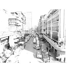 黑白老照片老香港街道