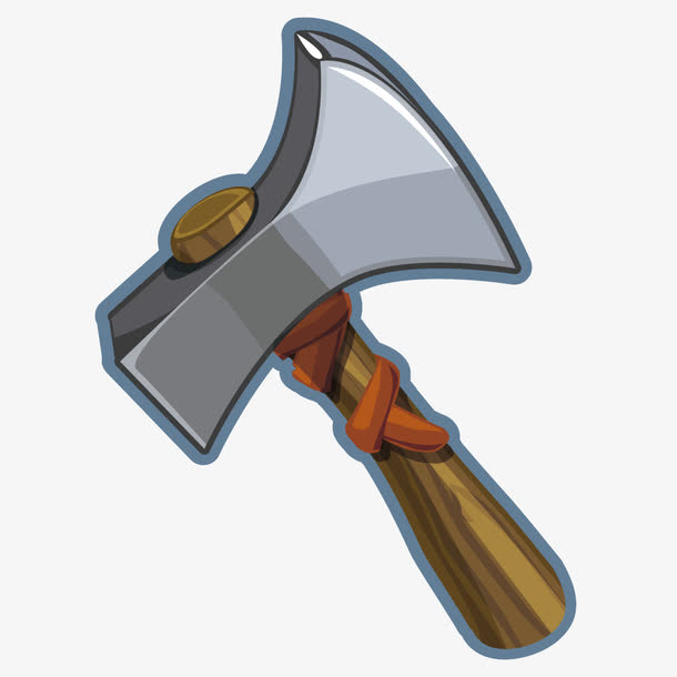 矢量卡通游戏斧头