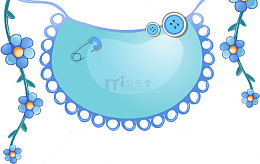 蓝色围裙