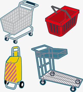 超市购物推车素材_超市购物推车图片元素-觅元素