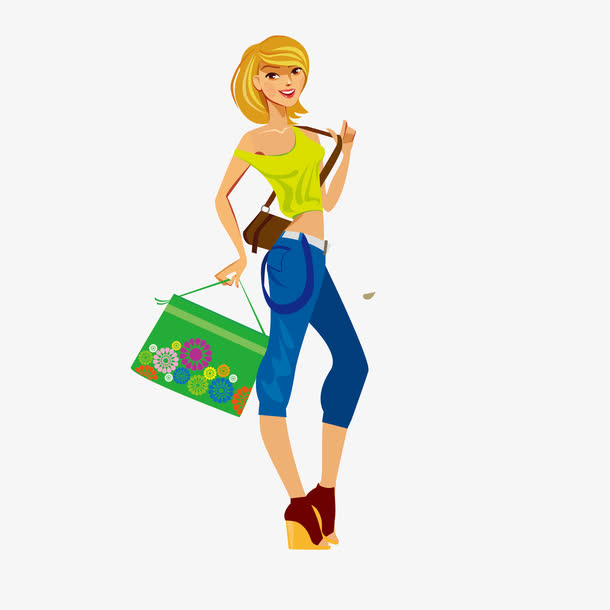 去超市购物的美女