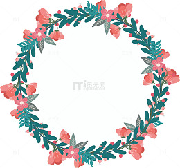 小红花花藤花环