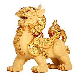 开光镀金貔貅摆件