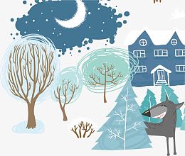 蓝色雪花光点入冬素材免抠素材免费下载 觅元素51yuansu Com