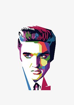 插图猫王波普风