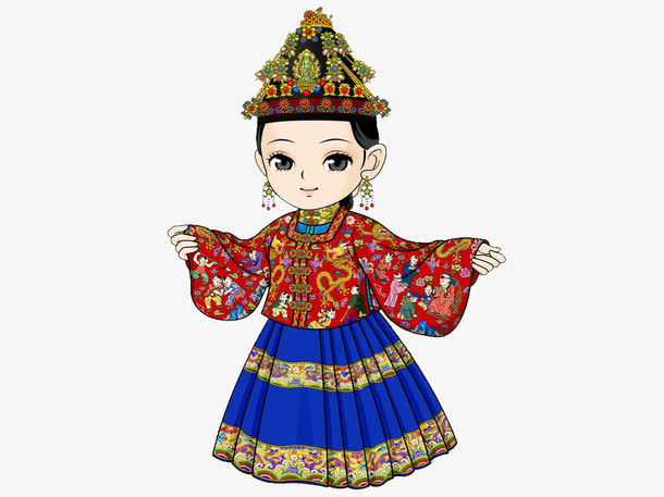 明朝q版女士衣物素材免费下载_觅元素