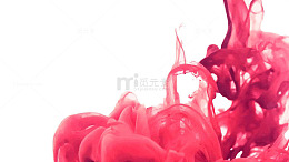 红色创意烟雾ppt模板