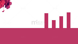 红色创意烟雾ppt模板