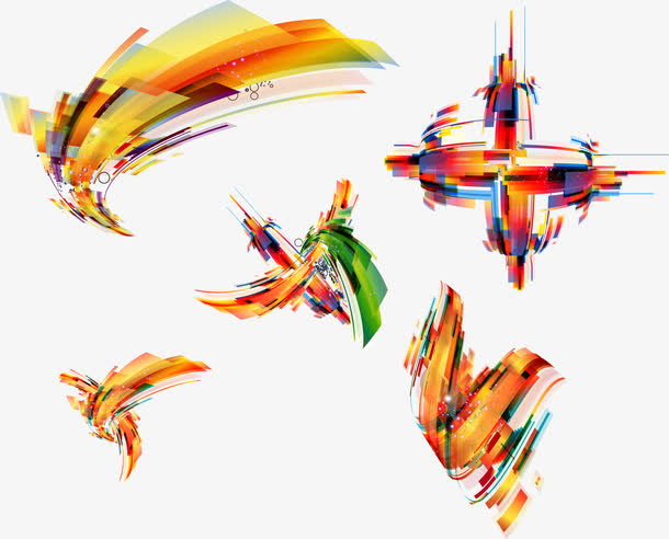 绚丽的动感图形矢量素材