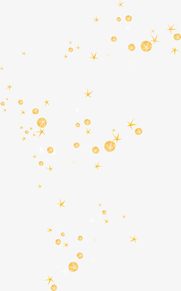 金色璀璨星星光免抠素材免费下载_觅元素51yuansu.com