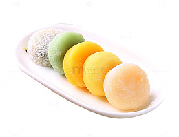 一盘多色爆浆麻薯