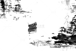 黑白风景画
