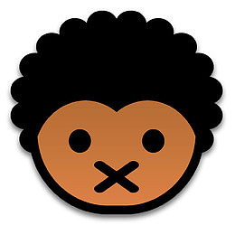 安静的表情符号black-po