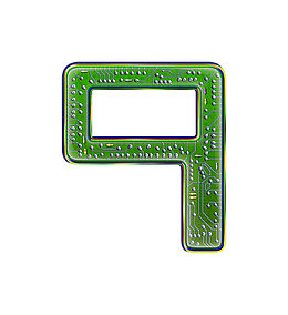 电路板字母数字9