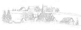 素描村庄素材