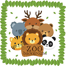 卡通小动物边框