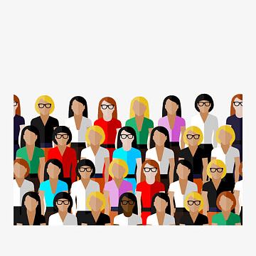 卡通人海图片_卡通人海素材_觅元素