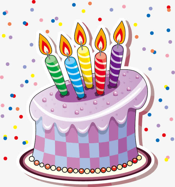 卡通手绘彩色蛋糕