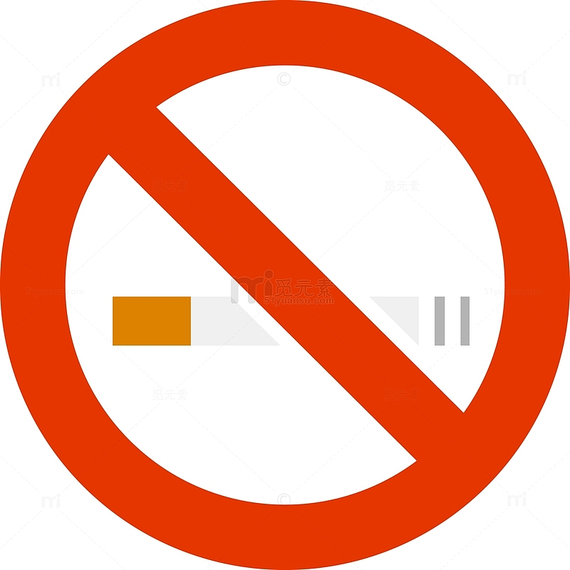 简单禁止吸烟标志矢量