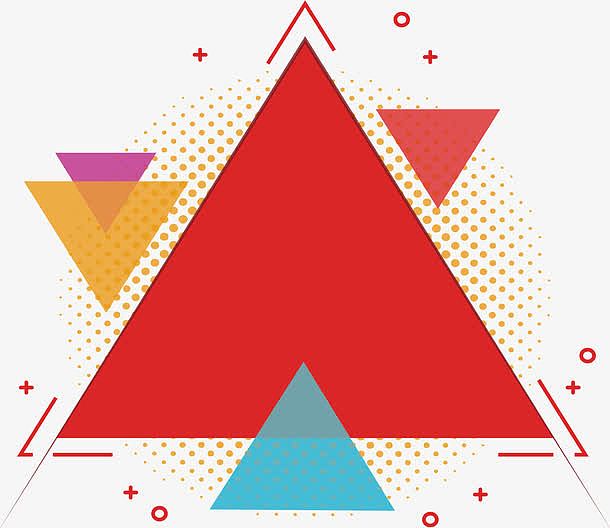 红色三角图案